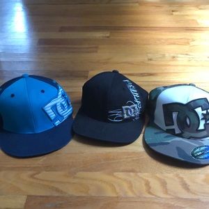 Youth DC Shoes Hats lot